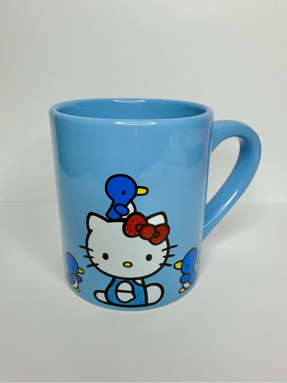 Hello Kitty Light Blue Ducks 14 oz Coffee Tea Ceramic Mug Cup